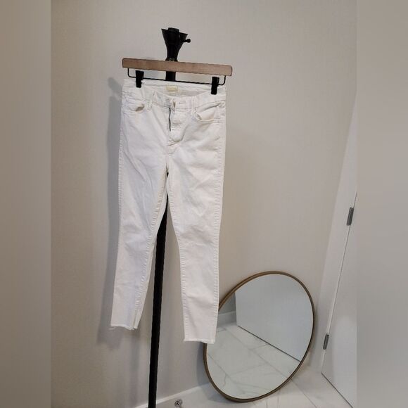 MOTHER The High Waisted Looker Ankle Fray In Stayin Alive Jeans 26